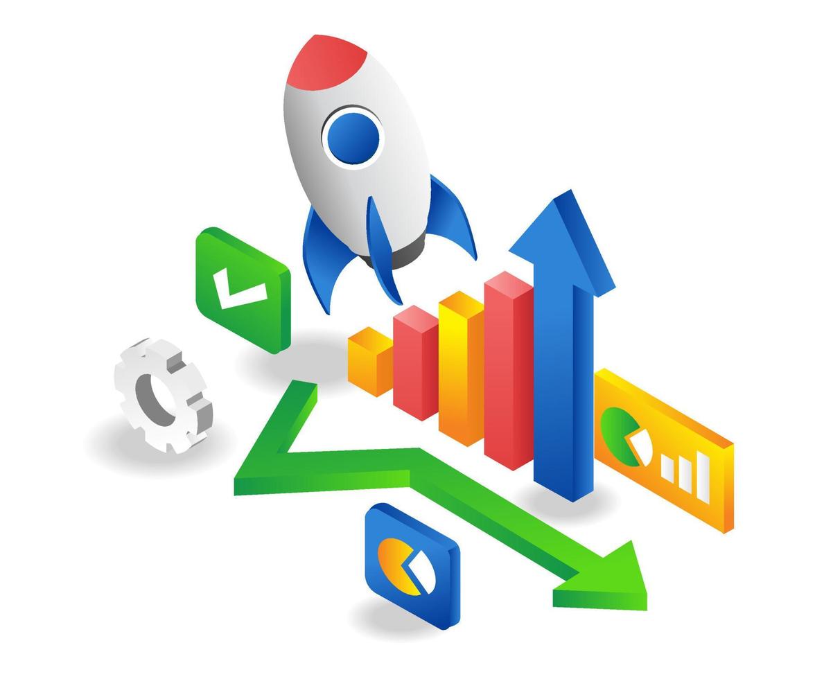 Launch rocket analysis data vector