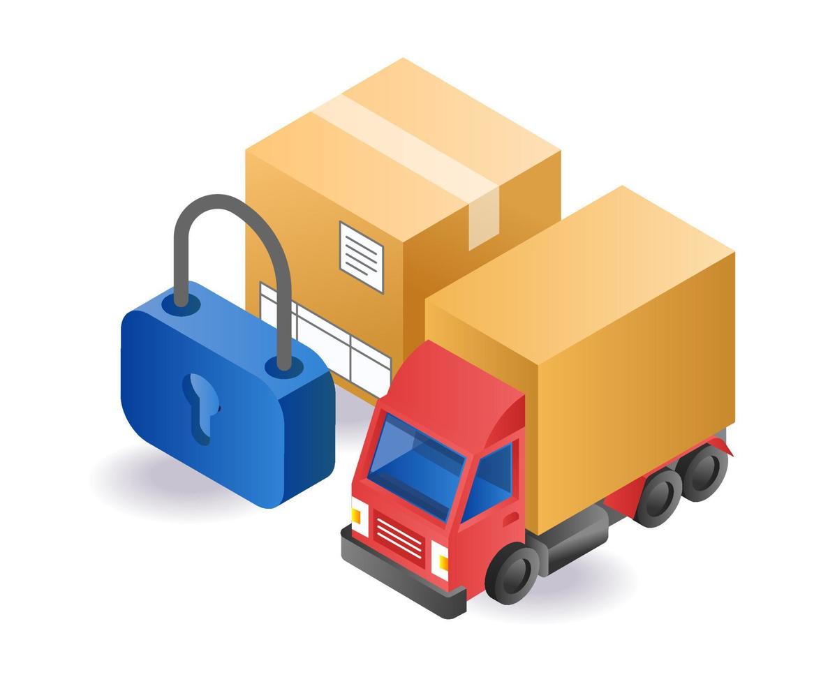 Logistics delivery security vector