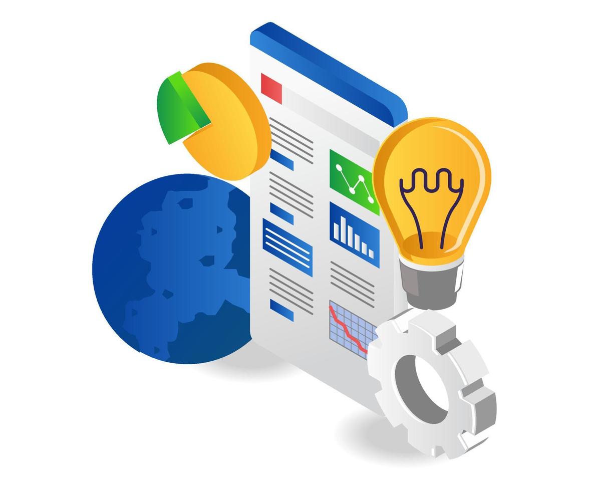 World data analysis ideas vector