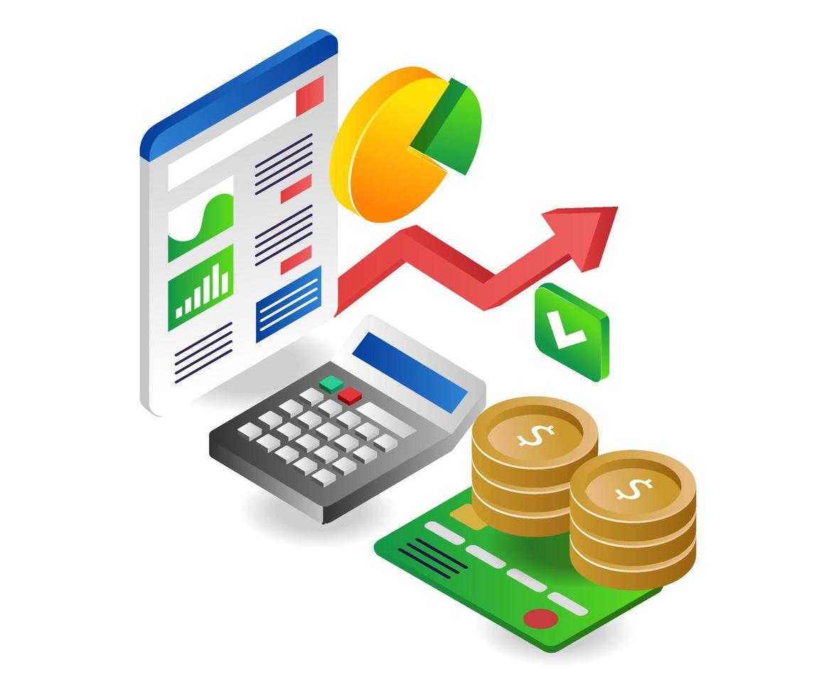 Investment business financial analysis data vector