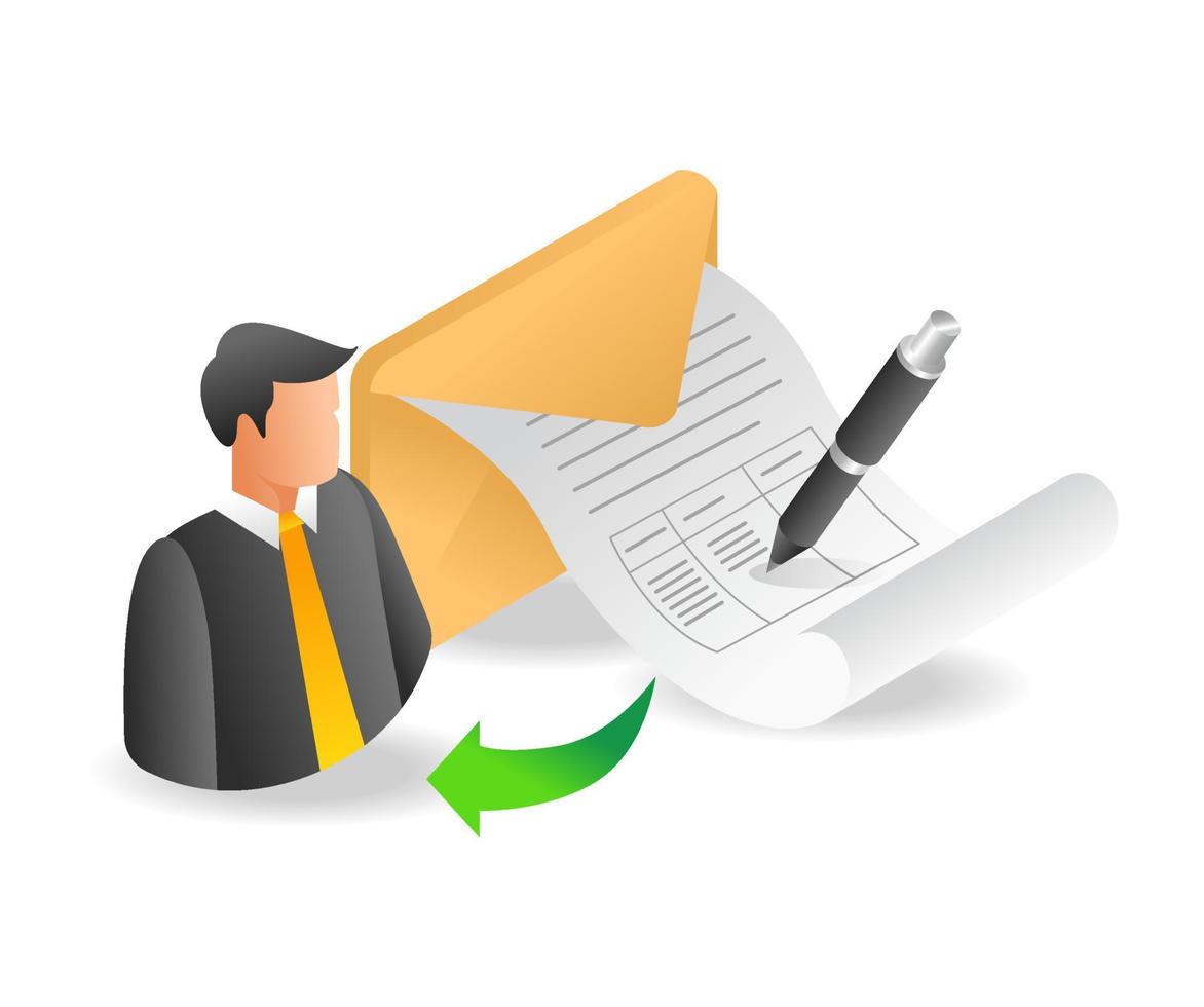 Filling out digital email list vector