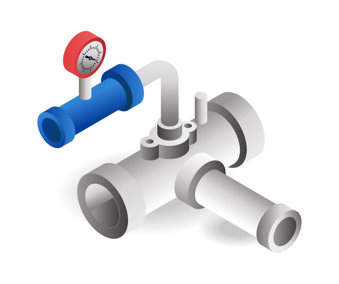 Regulator pipe cut vector