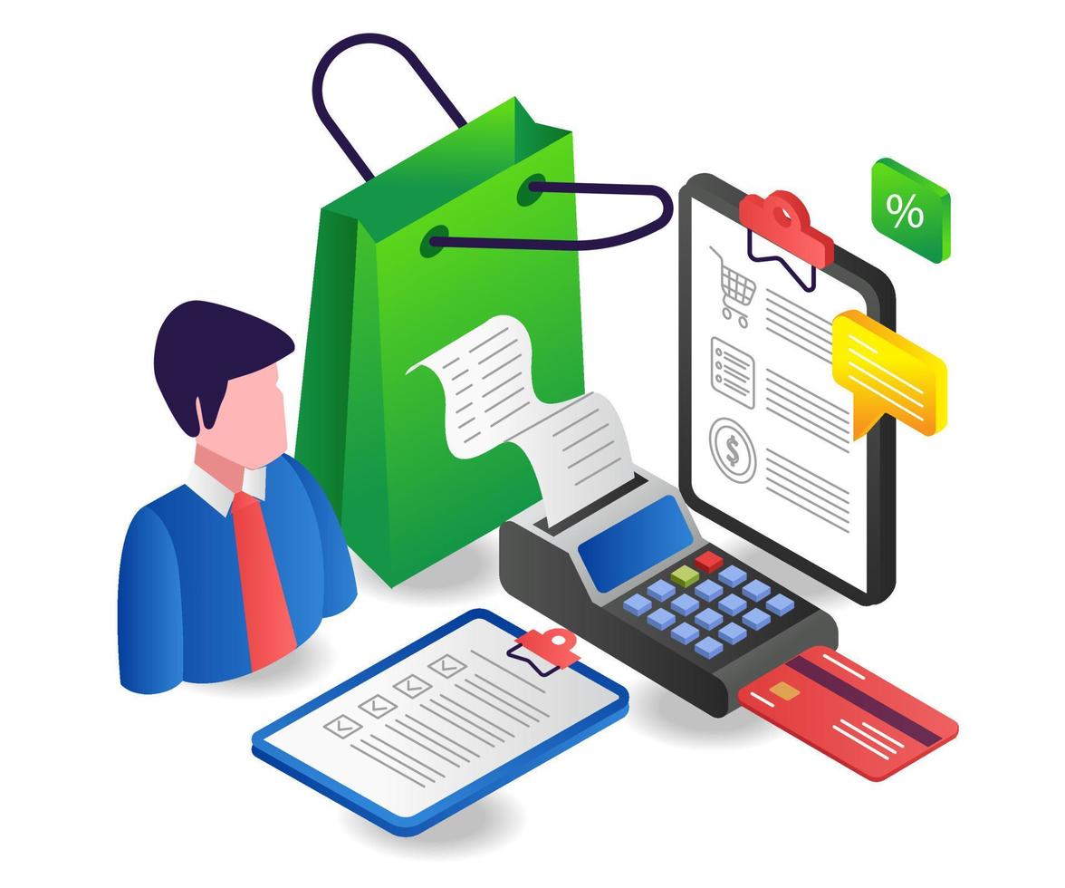 Monthly shopping details in e-commerce vector