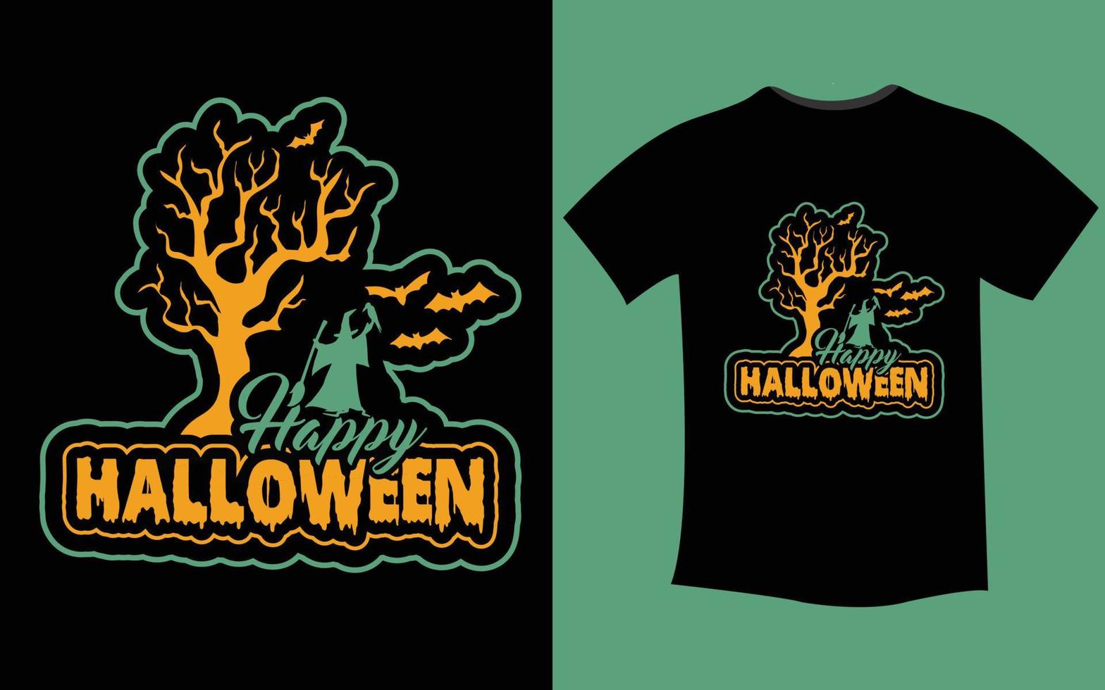 Trendy Halloween t Shirt Design vector