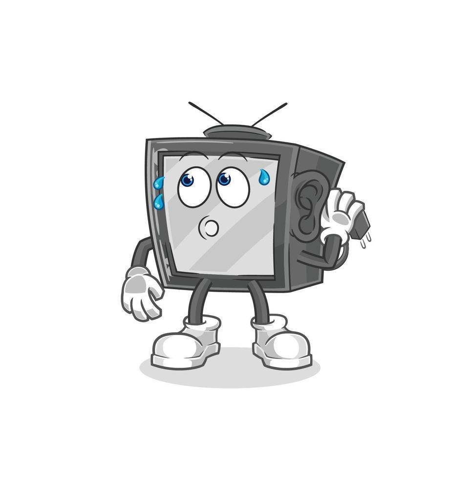 old retro tv vector cartoon