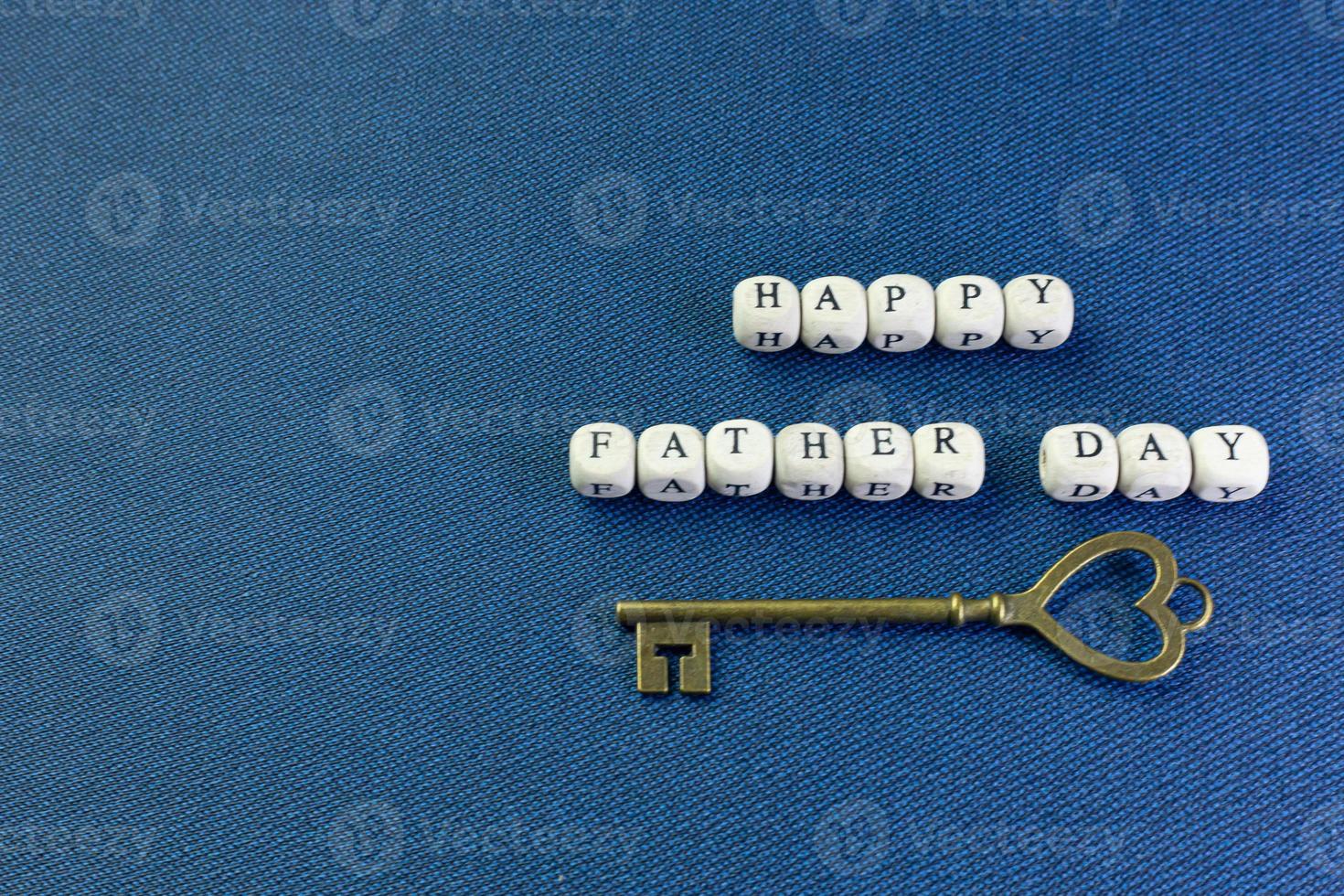 wooden text  for father day content close up image. photo