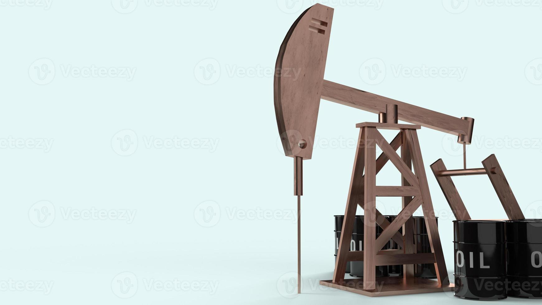 oil drilling machine 3d rendering  for  petroleum content. photo