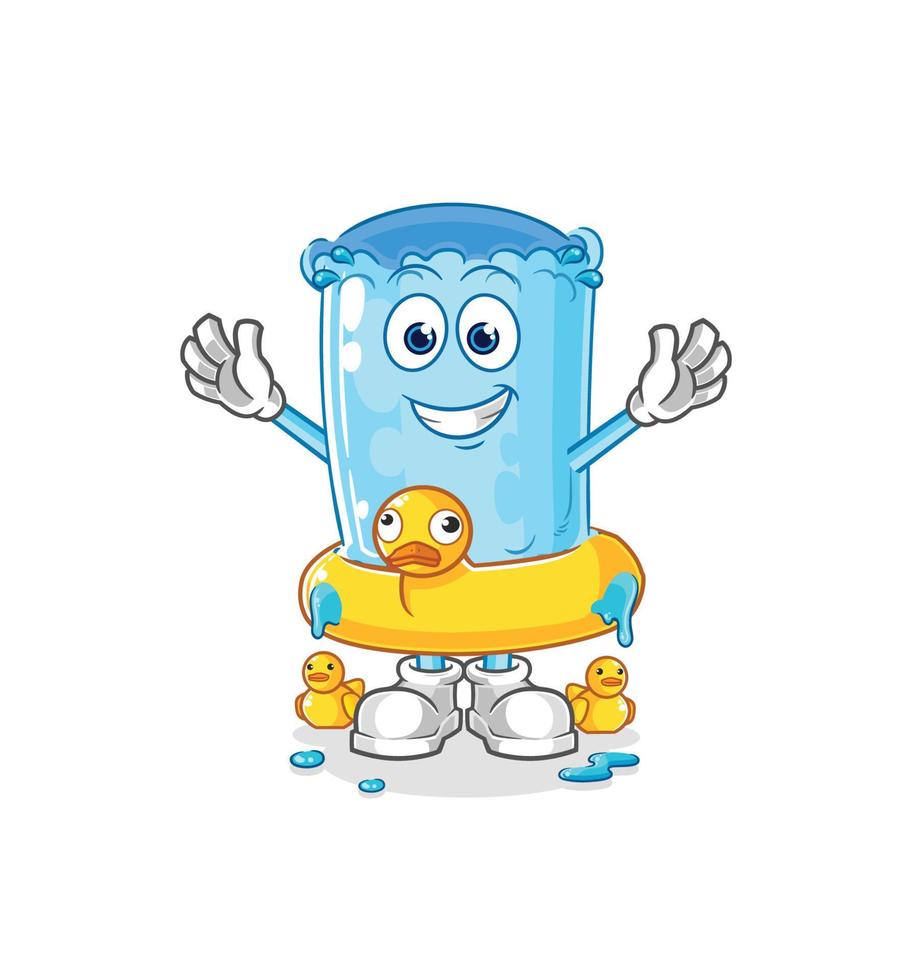 canned fish cute cartoon vector