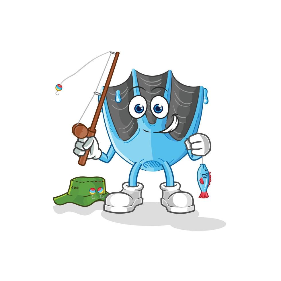 swimming fin cartoon vector