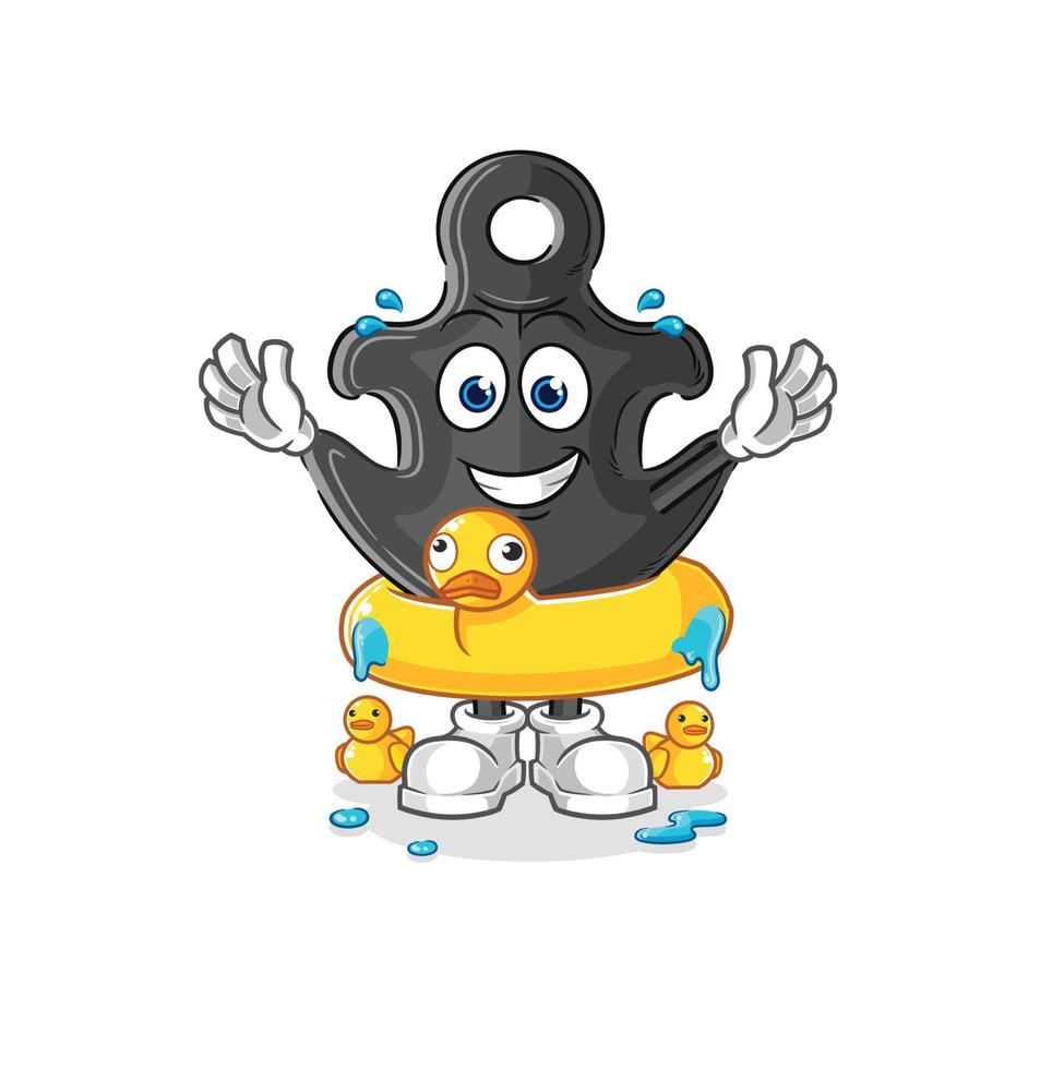 anchor cartoon mascot vector