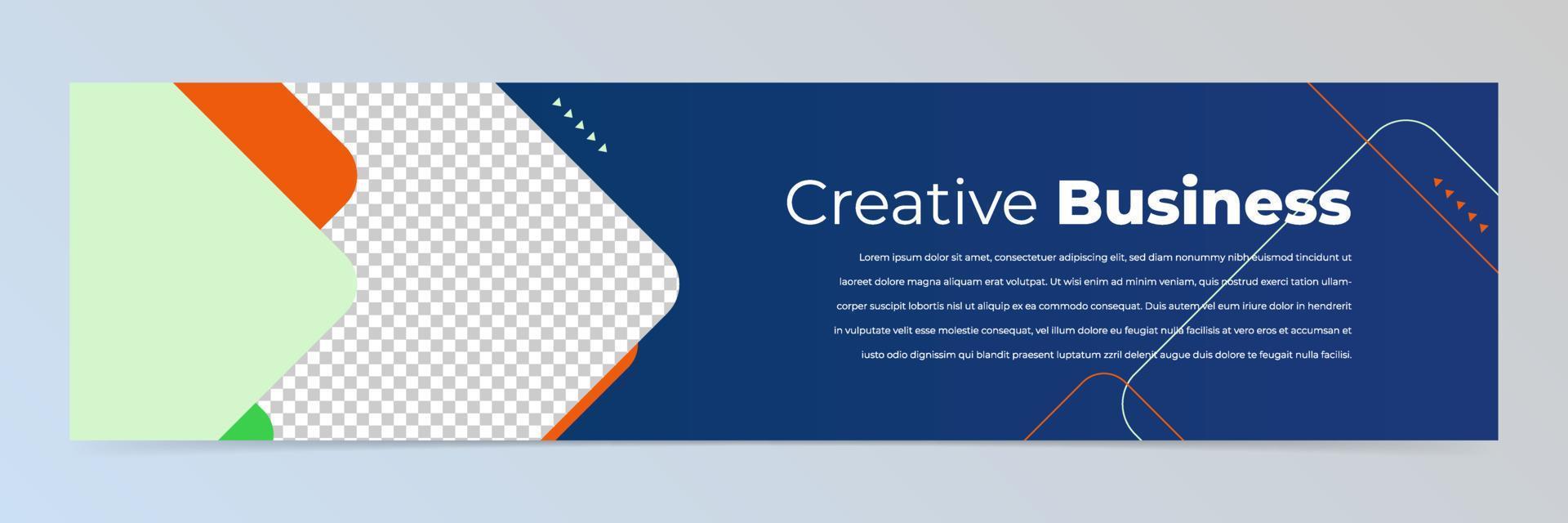 Modern abstract linkedin banner template vector