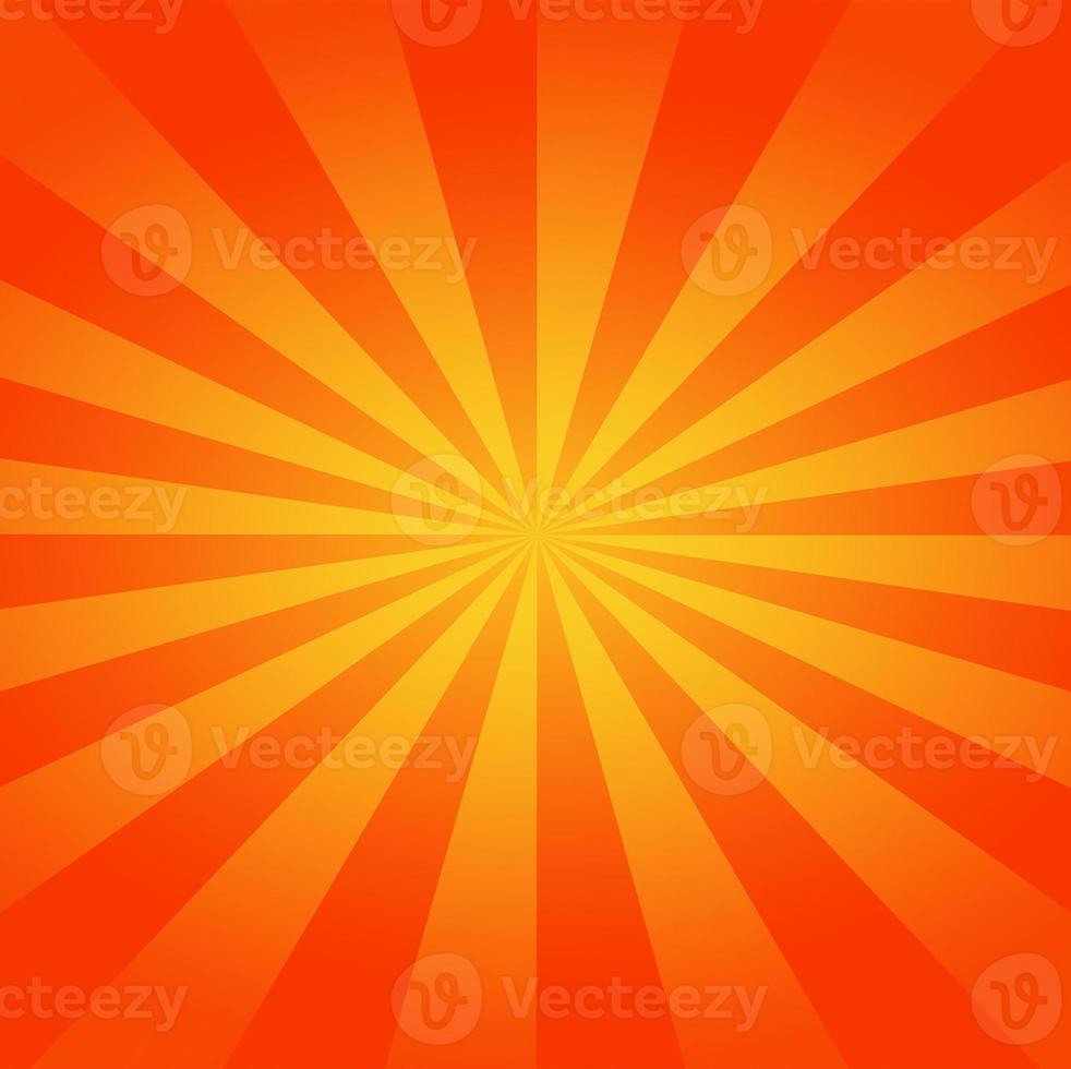 Orange ray sunburst pattern summer background photo