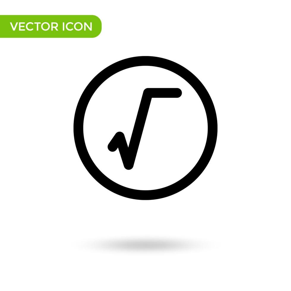 icono de fórmula matemática. icono mínimo y creativo aislado sobre fondo blanco. marca de símbolo de ilustración vectorial vector