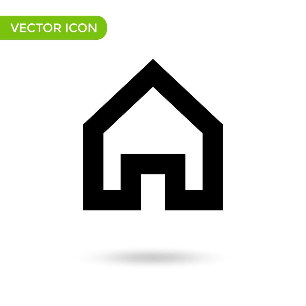 icono de la línea de la casa. icono mínimo y creativo aislado sobre fondo blanco. marca de símbolo de ilustración vectorial vector