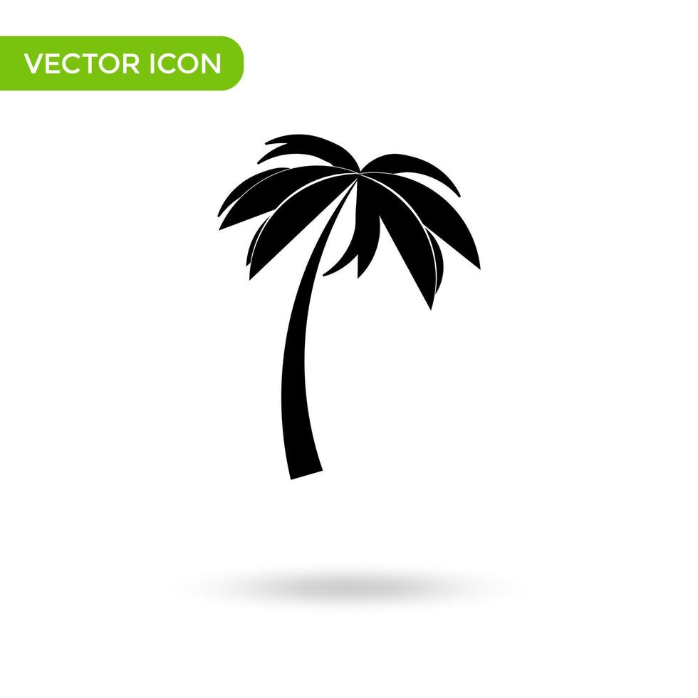 icono de palmera. icono mínimo y creativo aislado sobre fondo blanco. marca de símbolo de ilustración vectorial vector