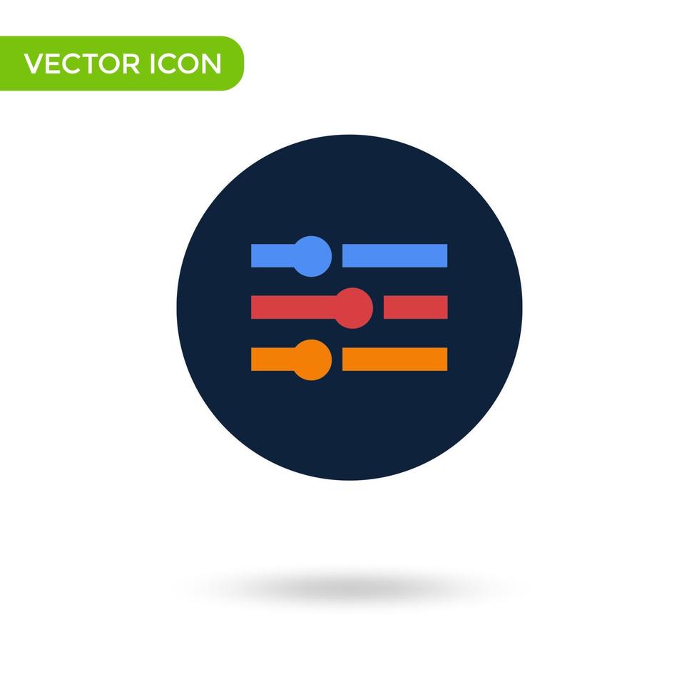 control panel slide equalizer icon. minimal and creative icon isolated on white background. vector illustration symbol mark