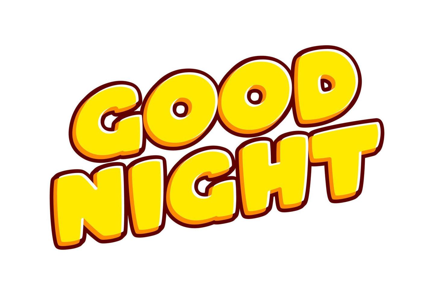 Good Night. Hand drawn typography poster. T shirt hand lettered calligraphic design. Inspirational vector typography.