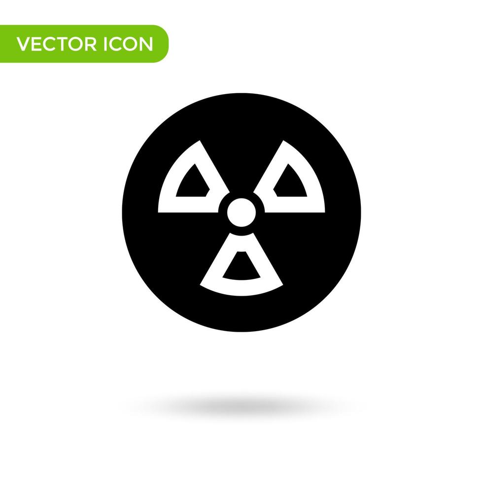 radiation hazard icon. minimal and creative icon isolated on white background. vector illustration symbol mark