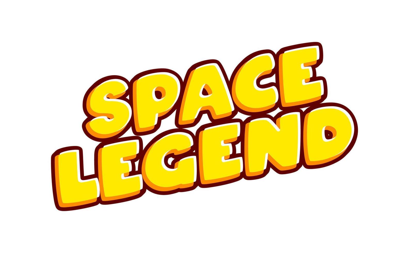 cita de leyenda espacial. letras de frase aisladas en vector de diseño de efecto de texto colorido blanco. texto o inscripciones en inglés. el diseño moderno y creativo tiene colores rojo, naranja, amarillo.