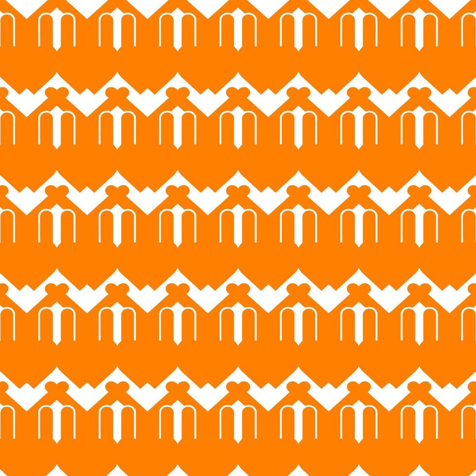 Abstract geometric pattern of orange color for wallpapers, fabric, background. Repeated design vector
