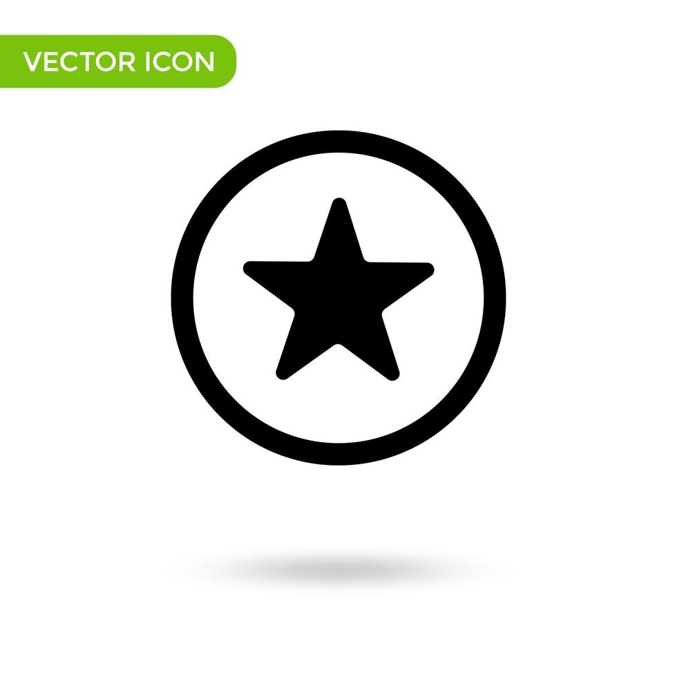 icono de línea de estrella. icono mínimo y creativo aislado sobre fondo blanco. marca de símbolo de ilustración vectorial vector