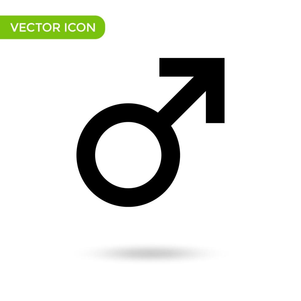 icono de símbolo masculino. icono mínimo y creativo aislado sobre fondo blanco. marca de símbolo de ilustración vectorial vector