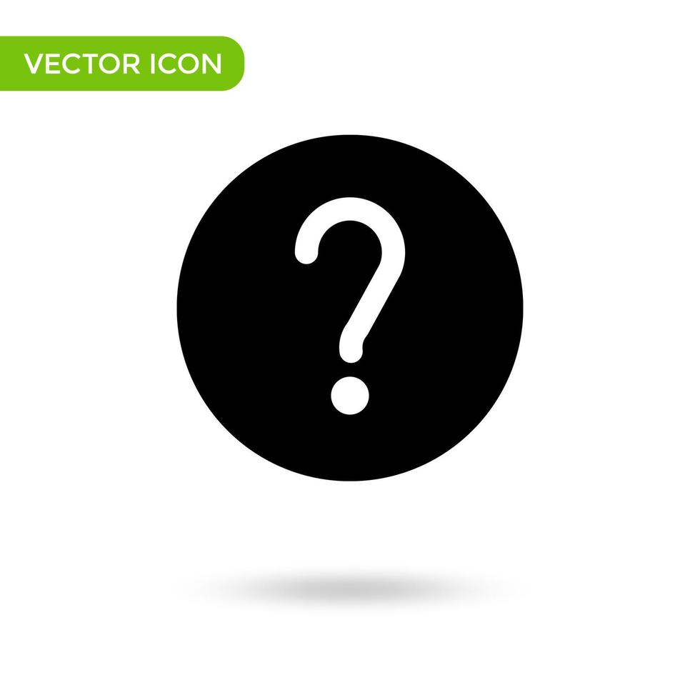 icono de signo de interrogación. icono mínimo y creativo aislado sobre fondo blanco. marca de símbolo de ilustración vectorial vector