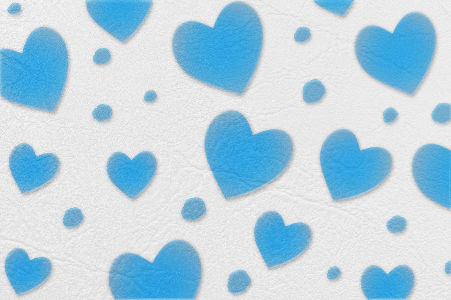 Abstract blue heart isolated on white leather or paper texture,valentine day and love concept. photo
