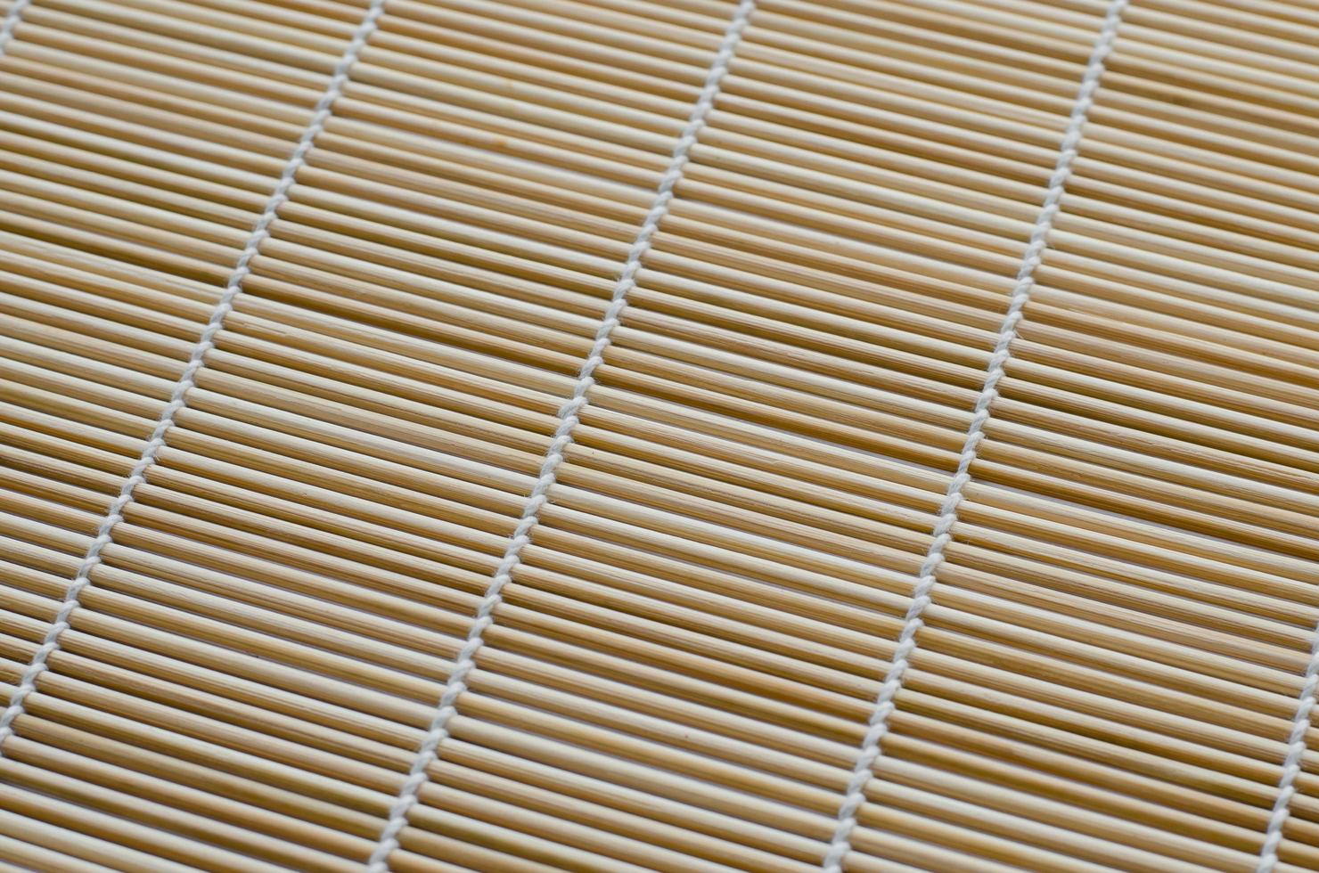textura de cierre de estera de bambú foto