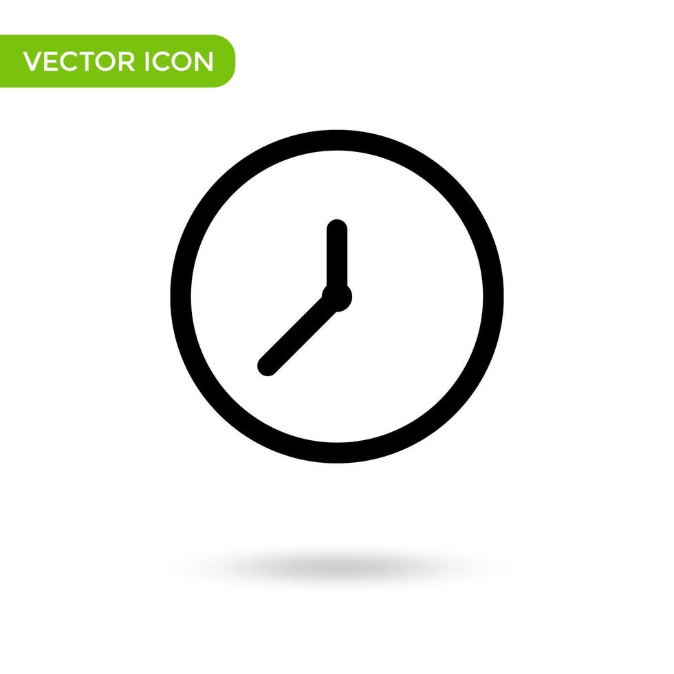 icono de reloj icono mínimo y creativo aislado sobre fondo blanco. marca de símbolo de ilustración vectorial vector