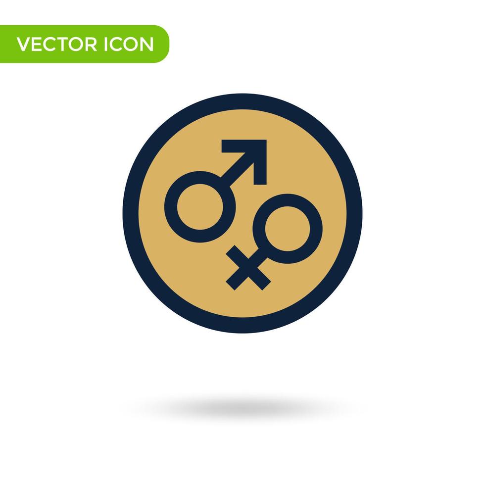 man woman symbol icon. minimal and creative icon isolated on white background. vector illustration symbol mark