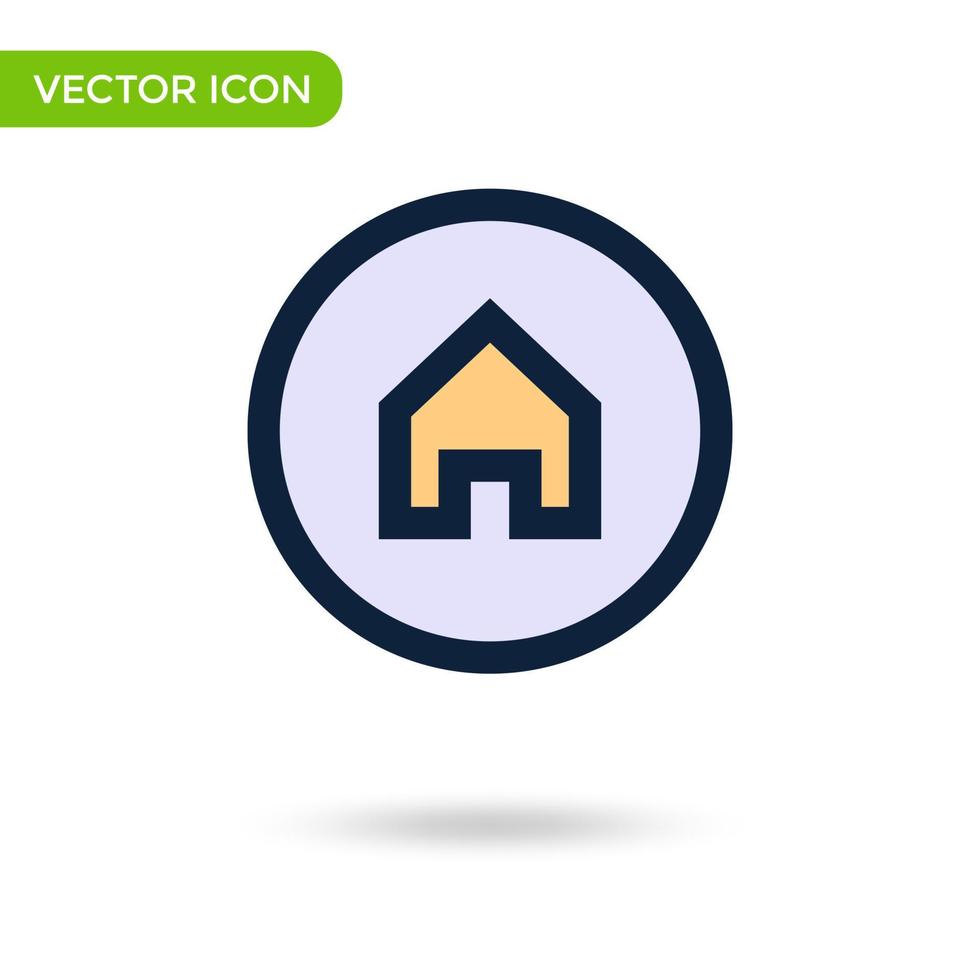 icono de la línea de la casa. icono mínimo y creativo aislado sobre fondo blanco. marca de símbolo de ilustración vectorial vector