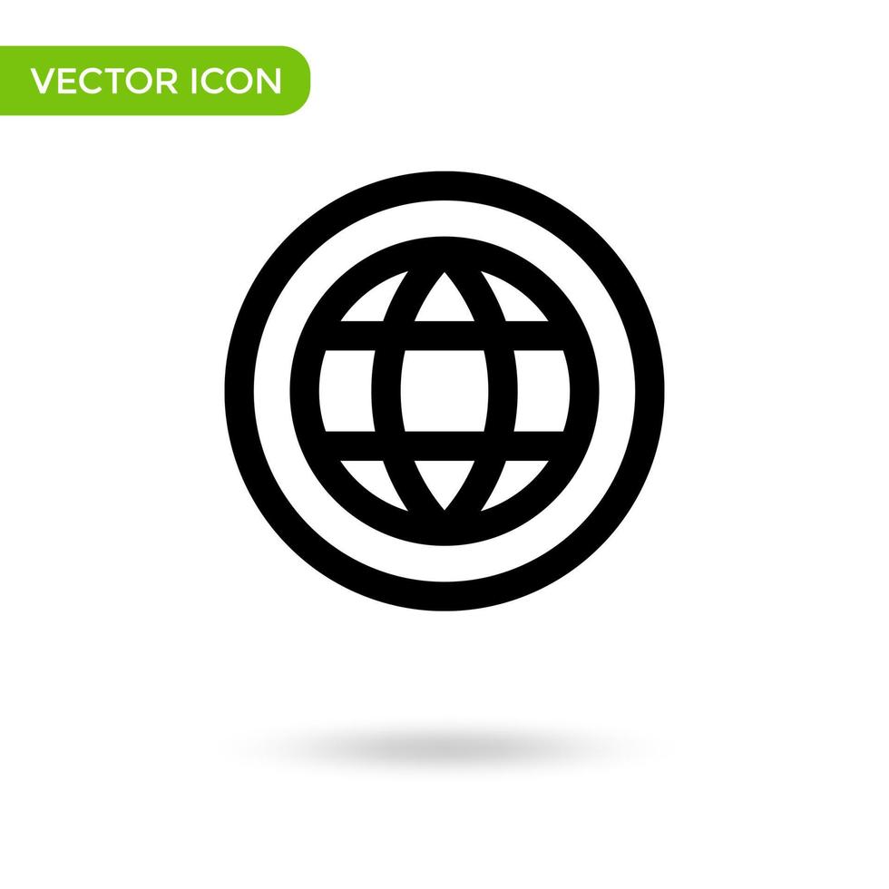 icono del planeta web. icono mínimo y creativo aislado sobre fondo blanco. marca de símbolo de ilustración vectorial vector