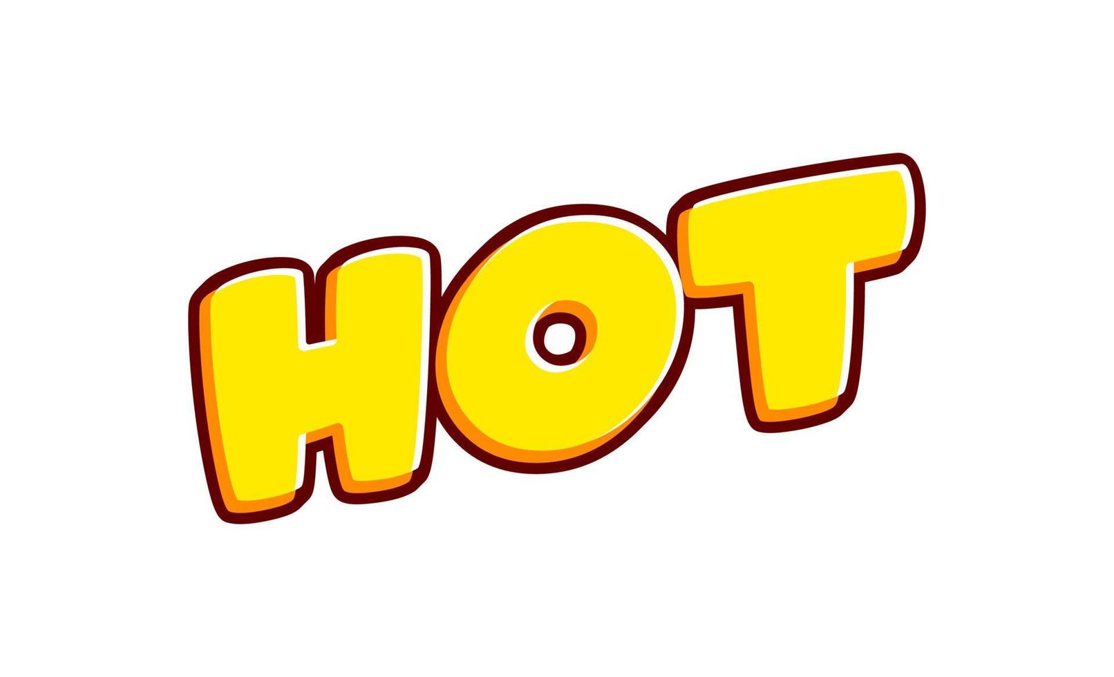 Hot weather lettering isolated on white colourful text effect design vector. Text or inscriptions in English. The modern and creative design has red, orange, yellow colors. vector