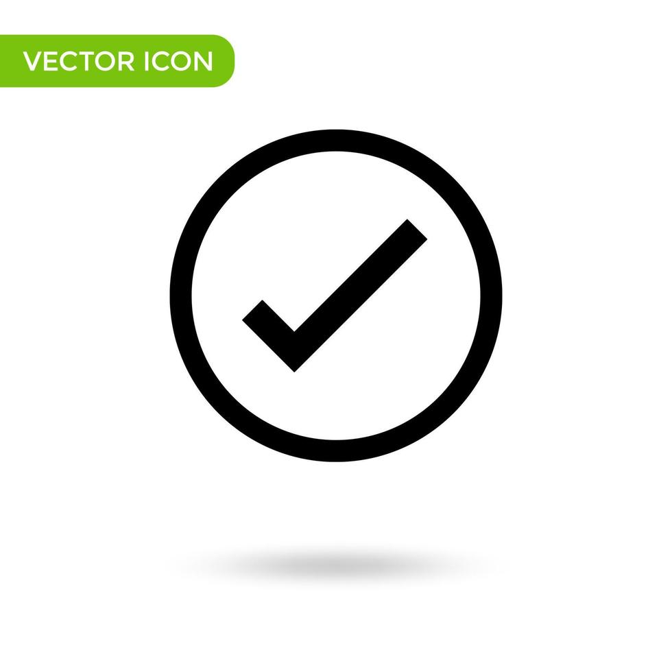 check icon. minimal and creative icon isolated on white background. vector illustration symbol mark