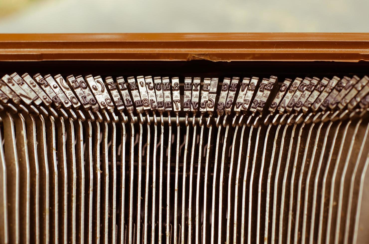 Old English Typewriter in Warm Vintage Tone photo