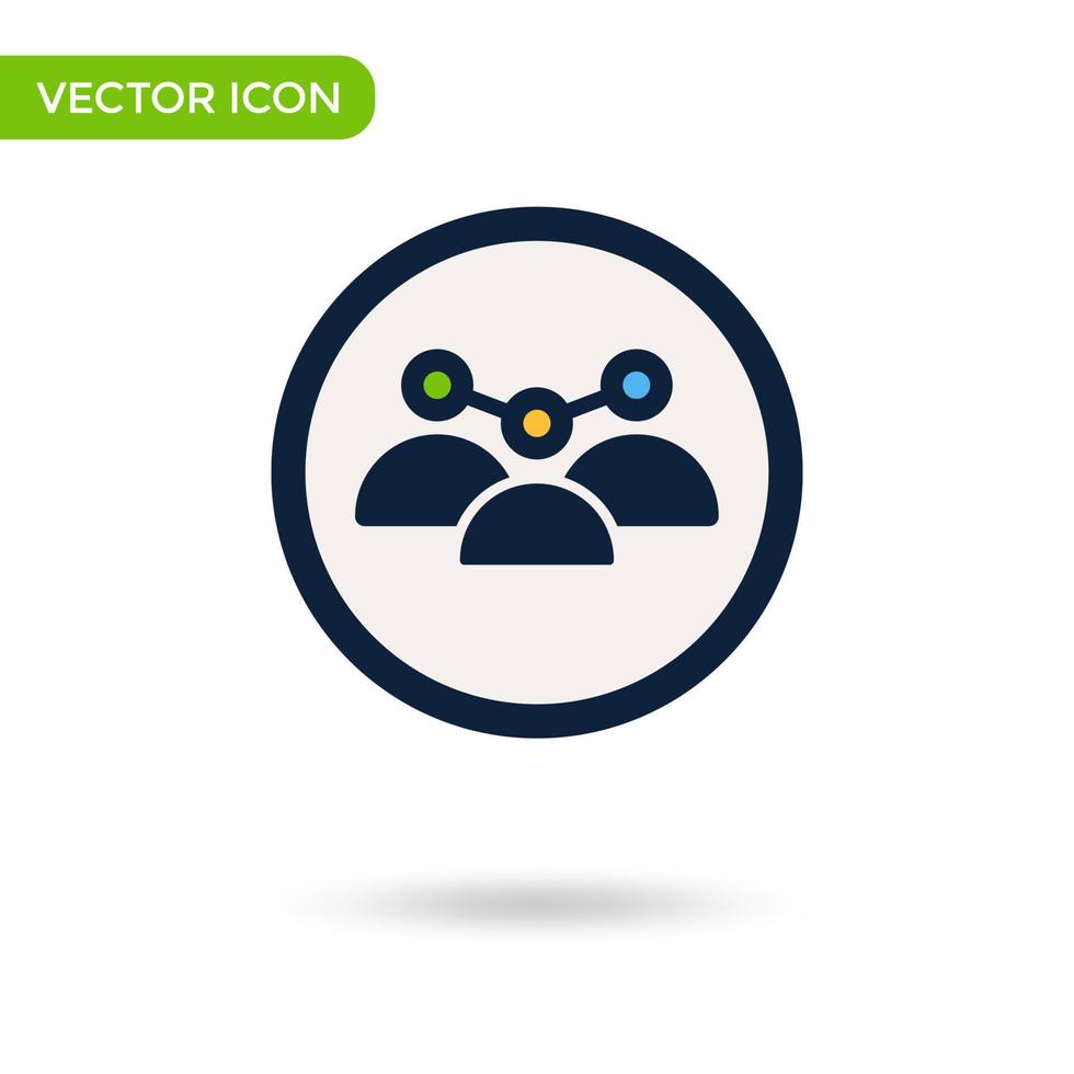 icono de cooperación de gestión. icono mínimo y creativo aislado sobre fondo blanco. marca de símbolo de ilustración vectorial vector