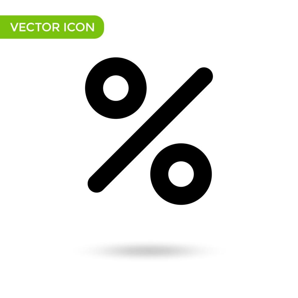 percent icon. minimal and creative icon isolated on white background. vector illustration symbol mark