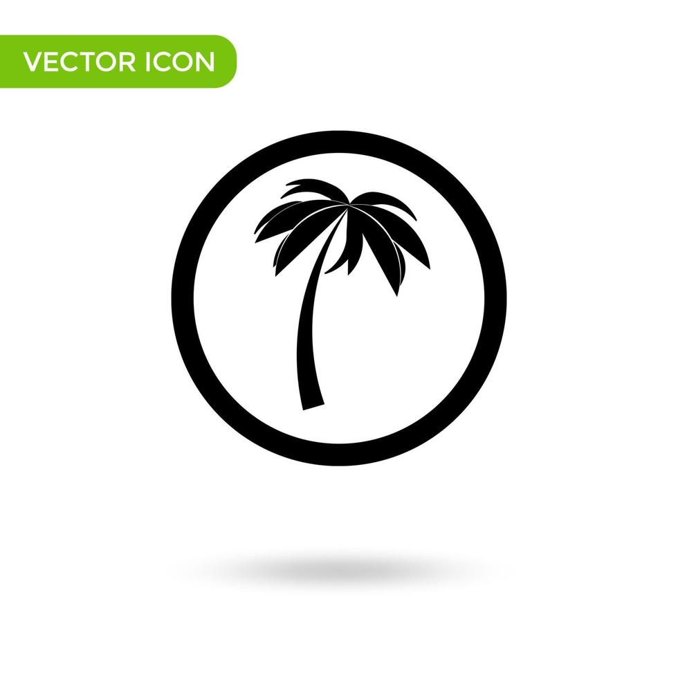 palm tree icon. minimal and creative icon isolated on white background. vector illustration symbol mark