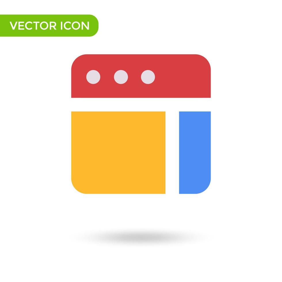 browser window icon. minimal and creative icon isolated on white background. vector illustration symbol mark