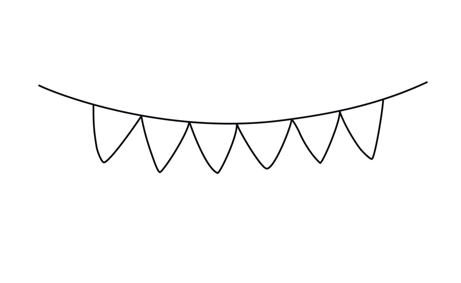 Vector hand drawn flat linear illustration