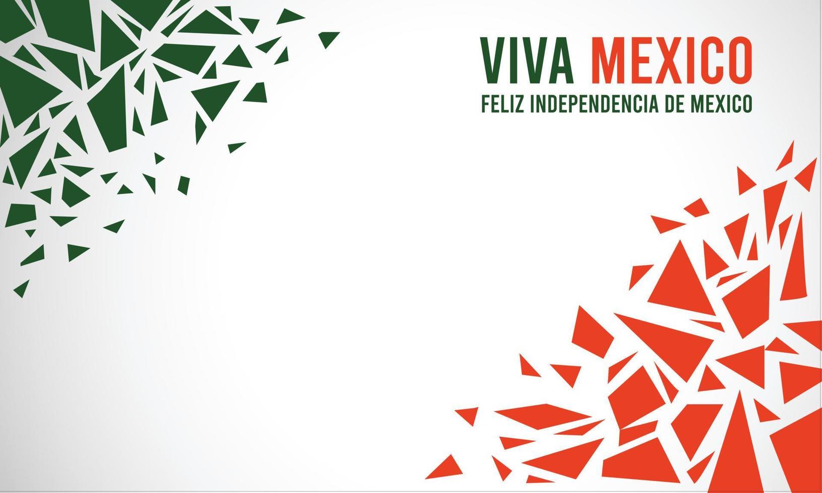 Mexico independence day vector background with copy space