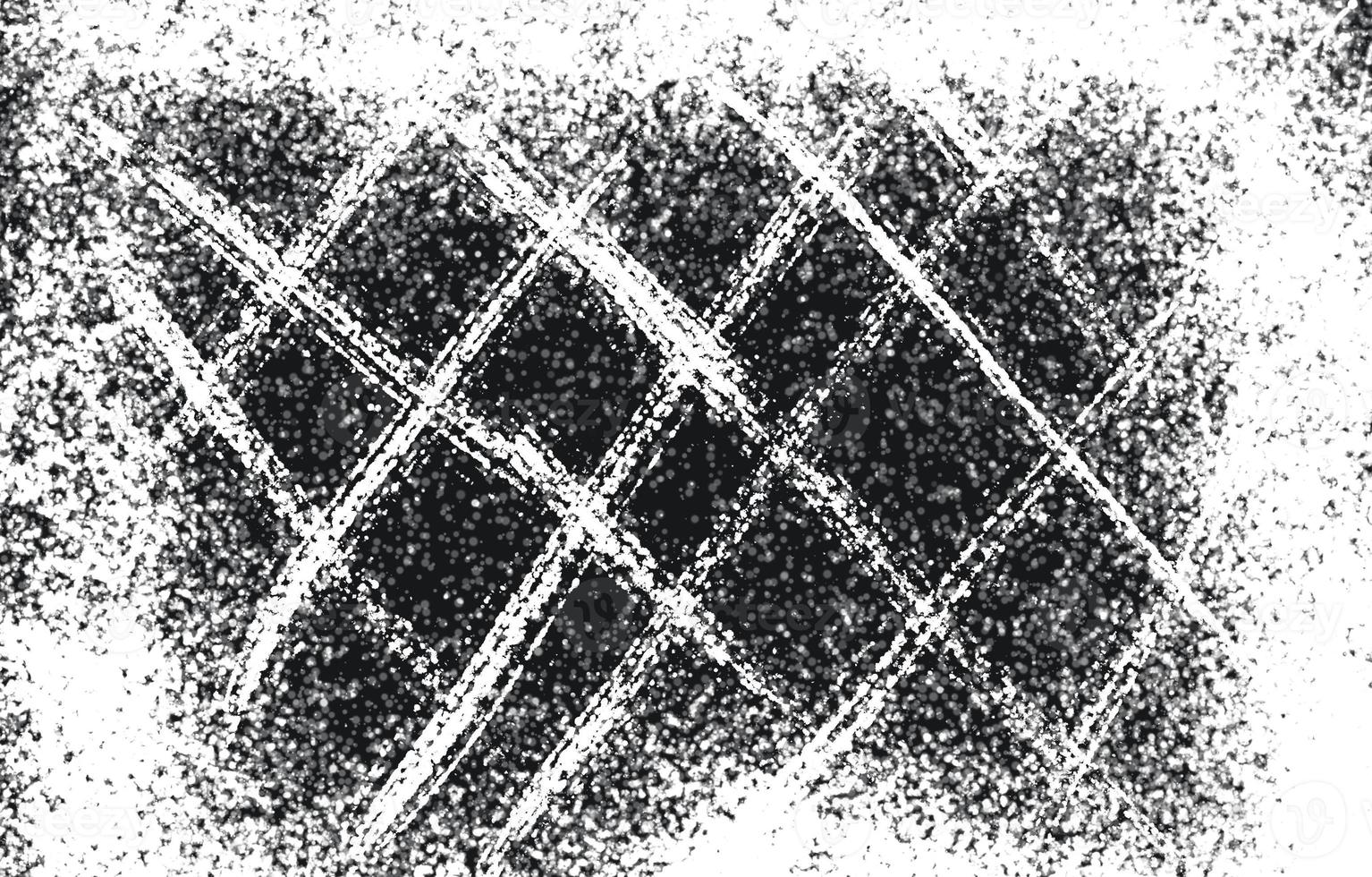 Grunge Black And White Urban. Dark Messy Dust Overlay Distress Background. Easy To Create Abstract Dotted, Scratched, Vintage Effect With Noise And Grain photo