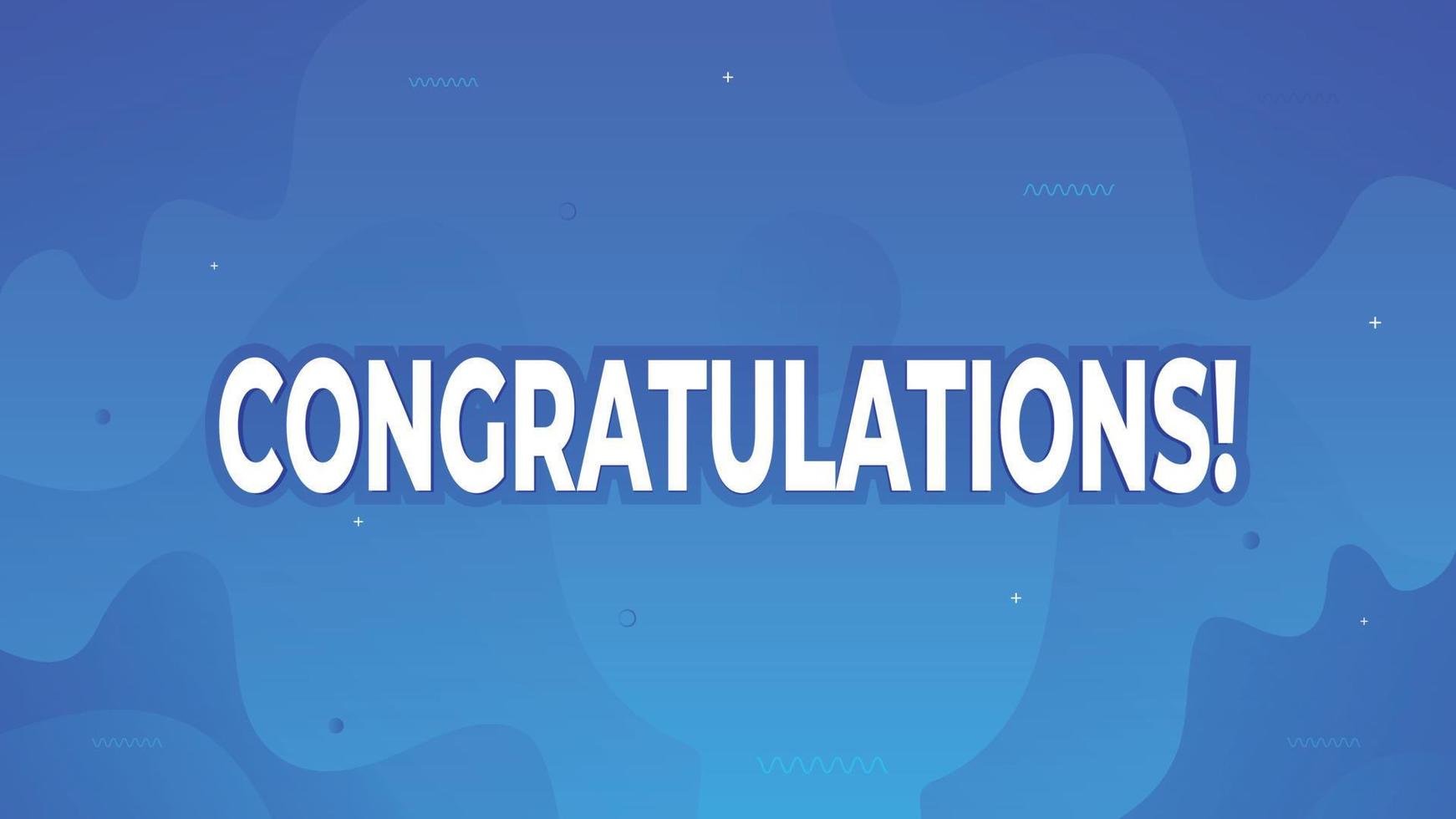 Congratulations banner and sign with colorful background design vector