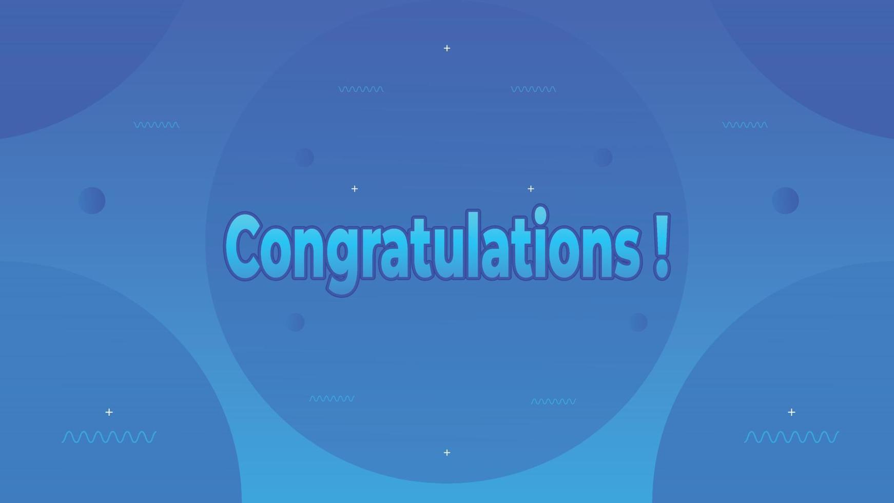 Congratulations banner and sign with colorful background design vector