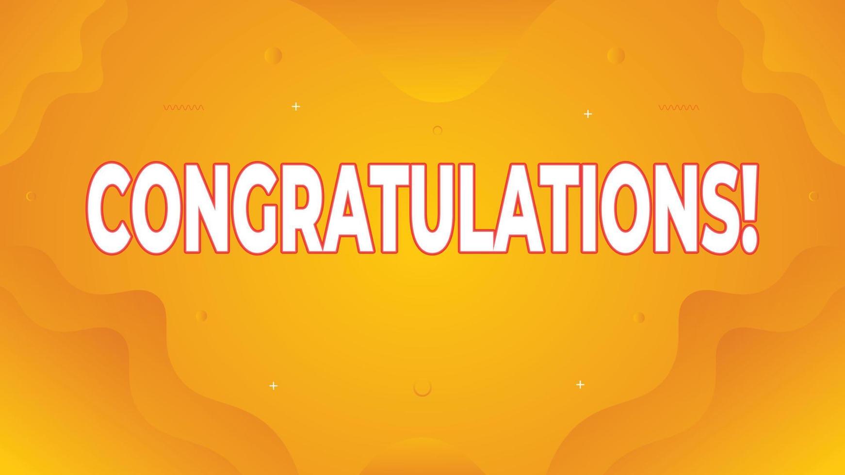 Congratulations banner and sign with colorful background design vector