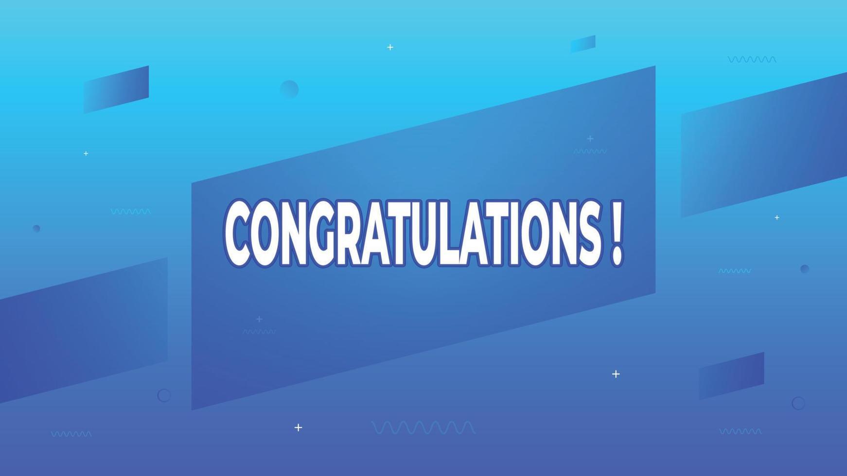 Congratulations banner and sign with colorful background design vector