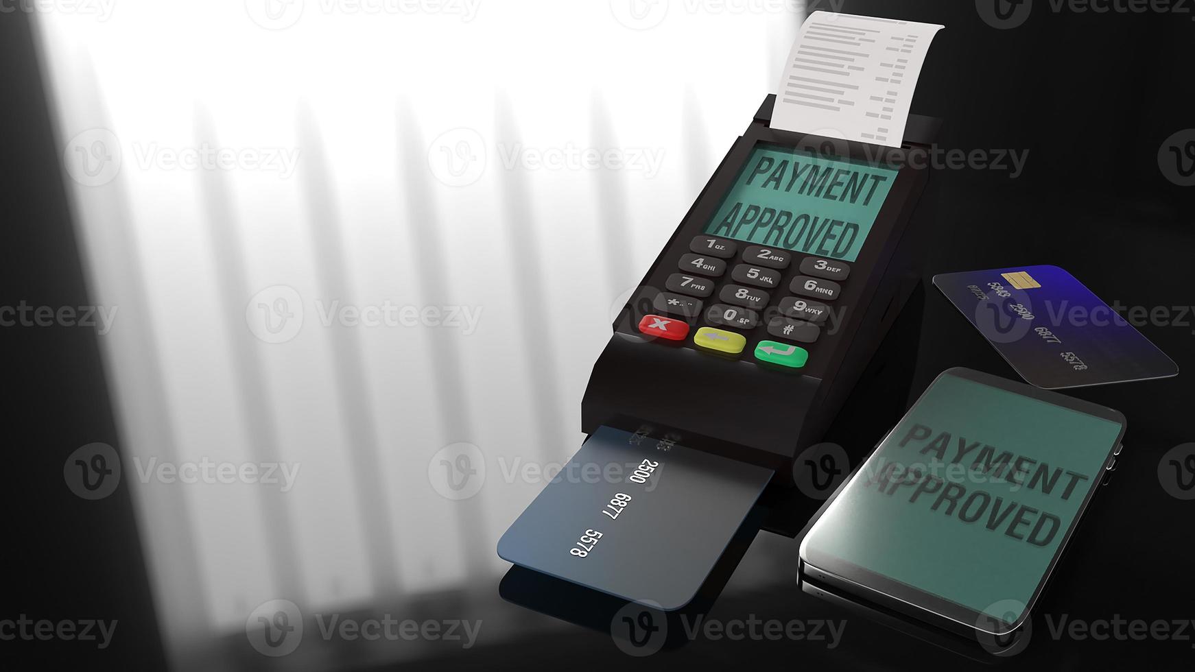 Credit Card Terminals 3d rendering image. photo