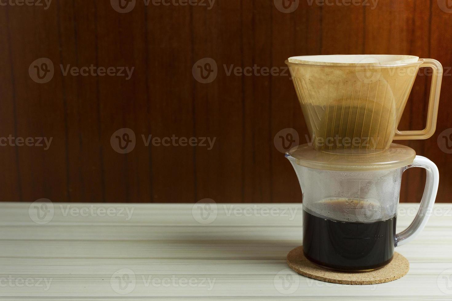 coffee drip cup on white table  for background image. photo