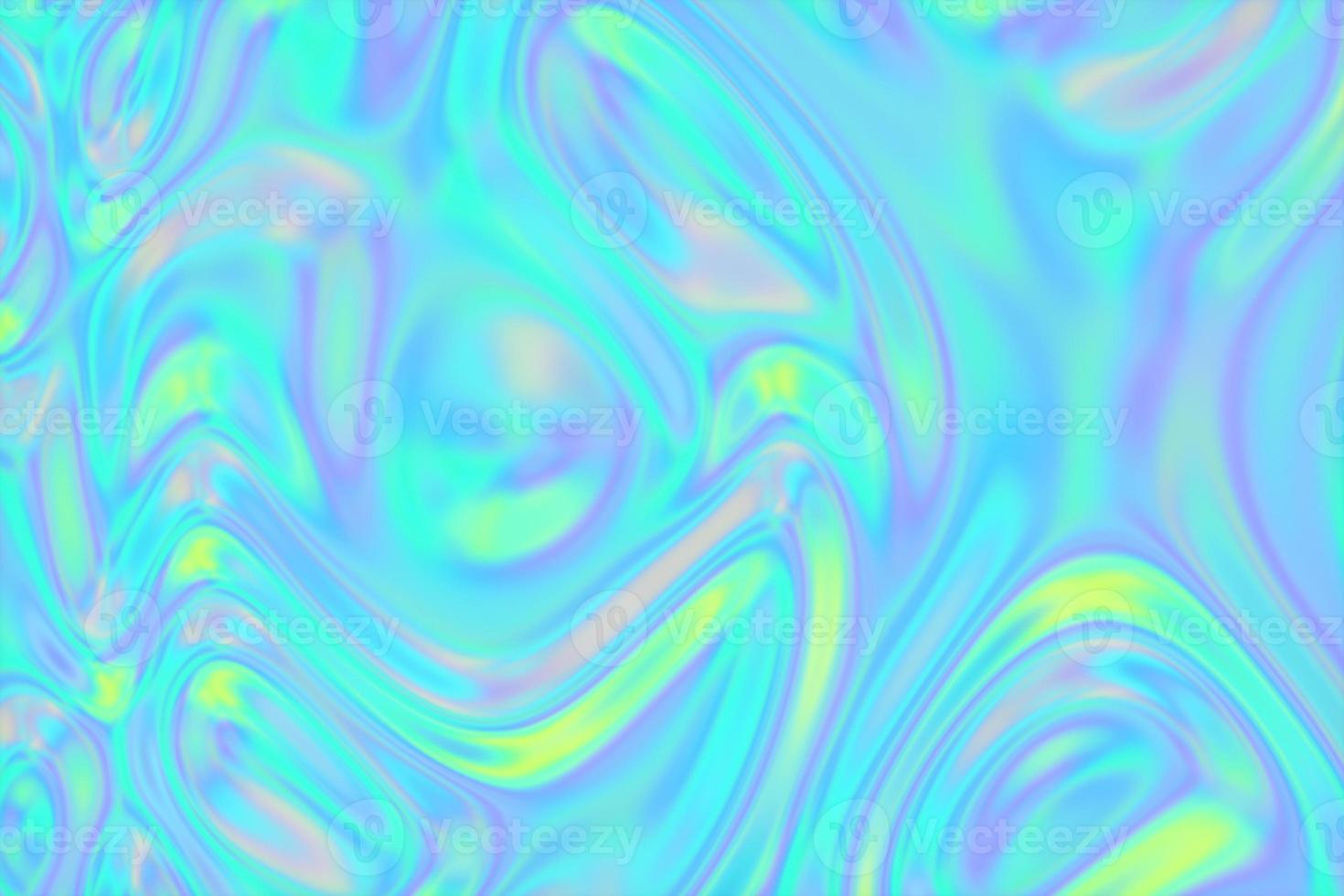 Multicolored waves of fluorescent pigment swirling and dissolving abstract background. 3d render photo